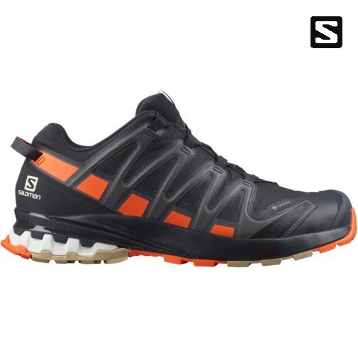 Salomon Xa Pro 3d V8 GTX Men's Trail Running Shoes Black / Orange | CA 64J2